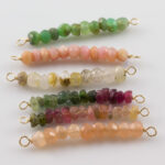 Gold Filled Gemstone Beaded Bar