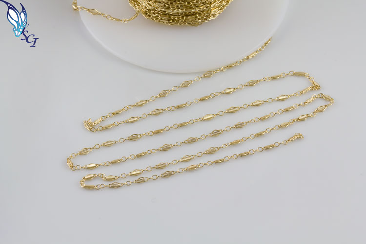 Gold Filled Crinkle Tube Chain Gold Filled Crinkle Tube Chain
