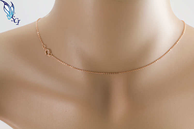 Rose Gold Filled 1.2mm Flat Cable Chain 1132F Rose Gold Filled 1.2mm Flat Cable Chain 1132F