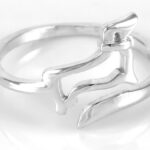 Sterling Silver Cutout Dachshund Adjustable Ring