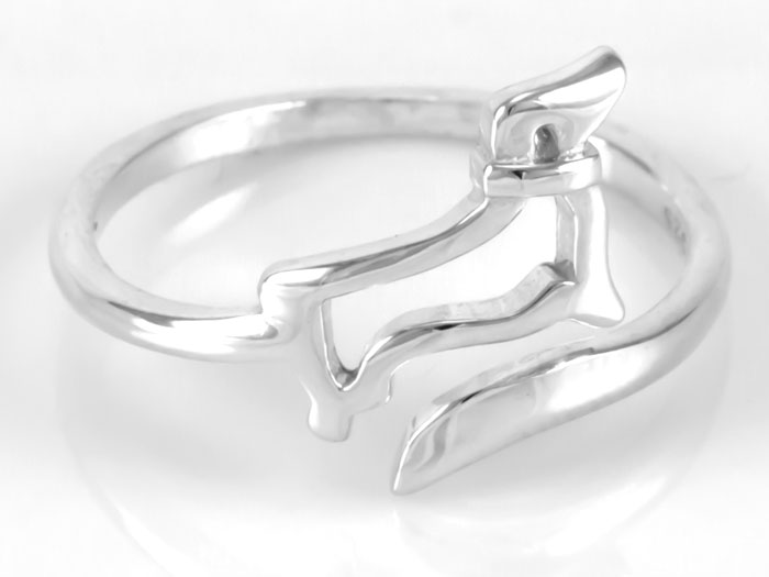 Sterling Silver Cutout Dachshund Adjustable Ring Sterling Silver Cutout Dachshund Adjustable Ring