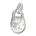 Silver cat face charm pendant