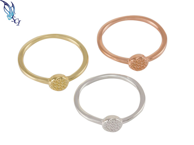 Textured Disc Ring Textured Disc Ring