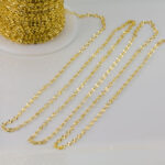 Sunburst Diamond Cut Oval Link Chain