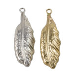 Stamped Feather Charm