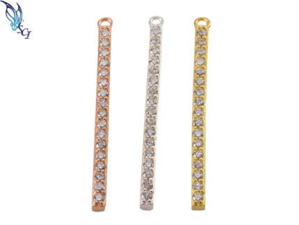CZ Vertical Bar Pendant