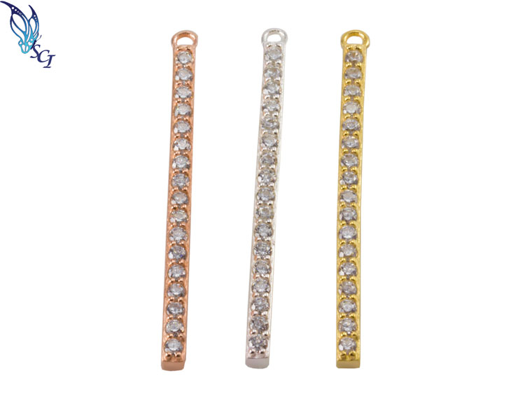 CZ Vertical Bar Pendant CZ Vertical Bar Pendant
