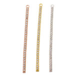 Long CZ Vertical Bar Pendant