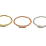 Miniature CZ Bar Stack-able Ring