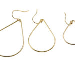 Gold Filled Teardrop Hoop Earrings