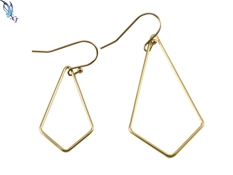 Gold Filled Kite Shape Hoop Earrings Gold Filled Kite Shape Hoop Earrings