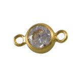 4mm Gold Filled Bezel Connector