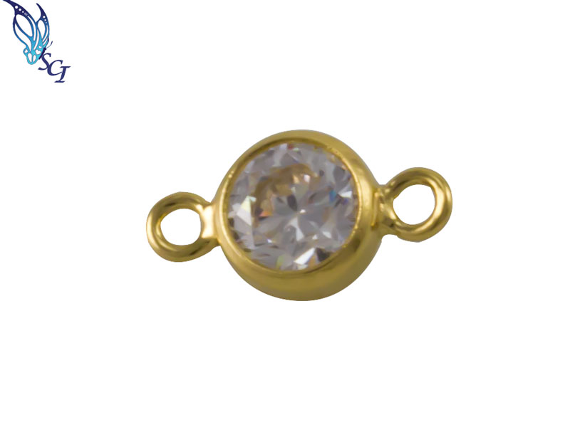4mm Gold Filled Bezel Connector 4mm Gold Filled Bezel Connector
