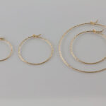 Gold Filled Sparkle Wire Hoop Earrings