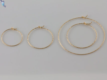 Gold Filled Sparkle Wire Hoop Earrings