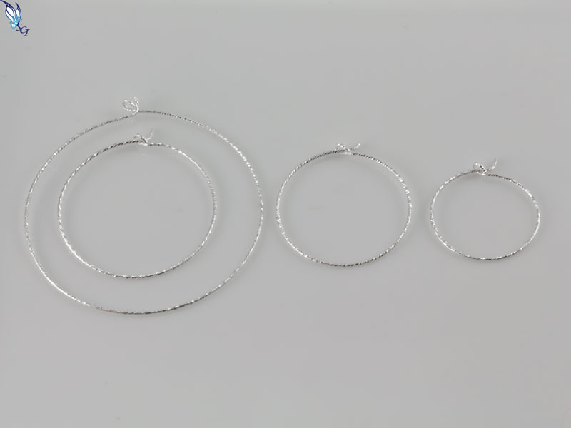Sparkle Wire Hoop Earrings Sparkle Wire Hoop Earrings