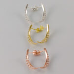 Crescent CZ Moon Earrings