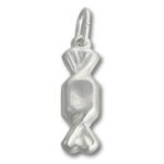 silver wrapped candy charm pendant