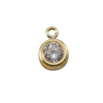 4mm Gold Filled CZ Drop Charm