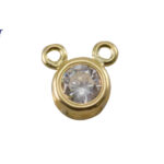 Gold Filled CZ Necklace Connector
