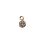 Gold Filled 3mm CZ Drop Charm