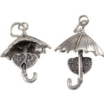 Umbrella Heart Charm