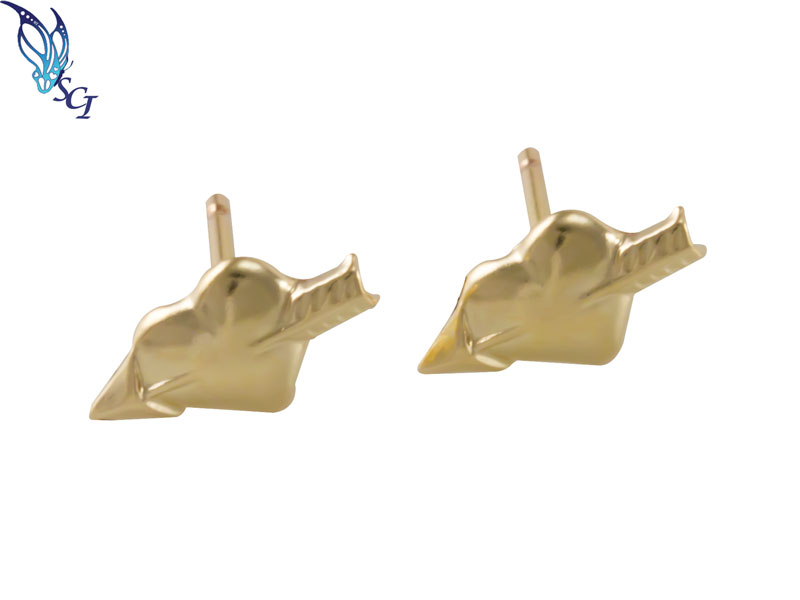 Gold Filled Arrow in Heart Earrings Gold Filled Arrow in Heart Earrings