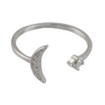 Large Adjustable Crescent Moon Ring