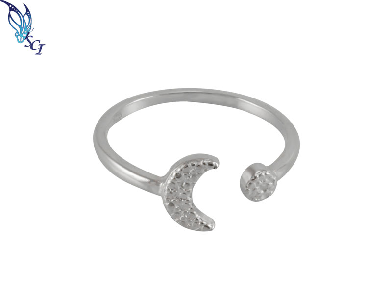 Small Adjustable Crescent Moon Ring Small Adjustable Crescent Moon Ring