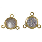 6mm Gold Filled Y Bezel Connector