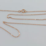 1.2mm Rose Gold Filled Flat Cable Chain w/ Spring Ring
