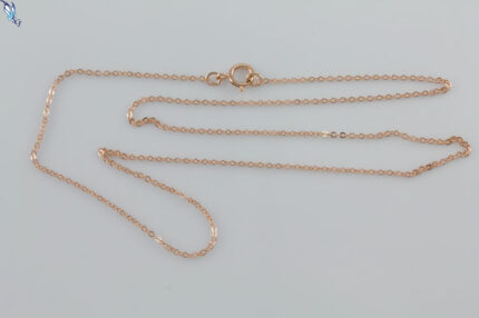 1.2mm Rose Gold Filled Flat Cable Chain w/ Spring Ring
