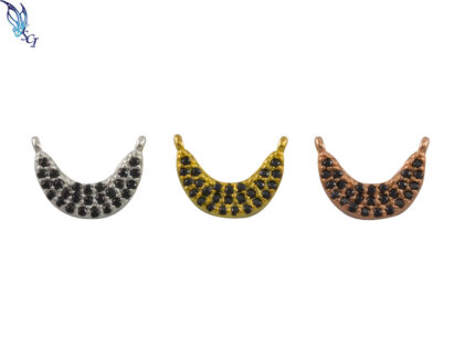 Black Pave Moon Link Connector